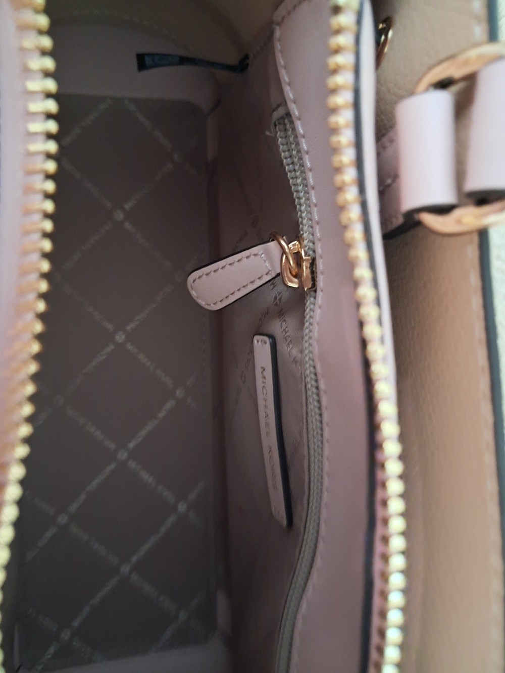 Viral Michael Kors Reed Pink Pebbled Leather Satchel Crossbody NWOT $498 Classic - Picture 6 of 8